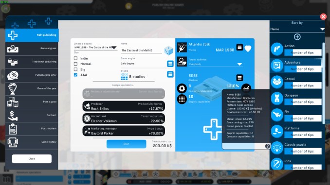 City Game Studio: a tycoon about game dev screenshot 1