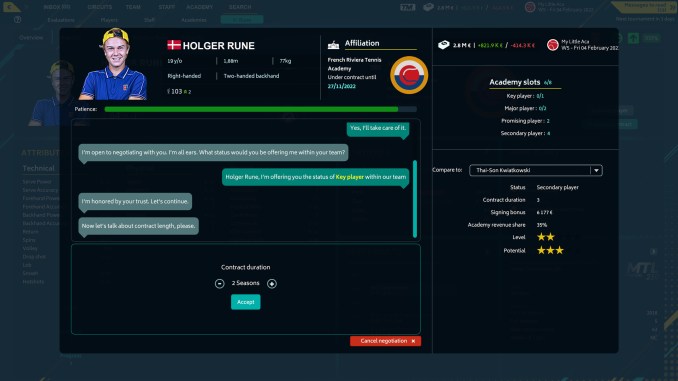 Tennis Manager 2022 screenshot 1